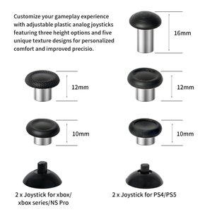 Juego de tapa de repuesto para Joystick de Gamepad para PS4/ PS5/Xbox One/Series <span class=keywords><strong>S</strong></span>/X/Switch <span class=keywords><strong>Pro</strong></span>, accesorios de reparación de cabeza de hongo, tapa de palanca de mando - Product Image 5