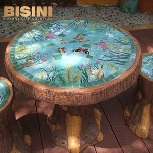 Ensemble <span class=keywords><strong>de</strong></span> <span class=keywords><strong>table</strong></span> et <span class=keywords><strong>de</strong></span> chaises <span class=keywords><strong>de</strong></span> <span class=keywords><strong>jardin</strong></span> <span class=keywords><strong>en</strong></span> ciment et <span class=keywords><strong>en</strong></span> mosaïque imitation <span class=keywords><strong>tronc</strong></span> <span class=keywords><strong>d</strong></span>'<span class=keywords><strong>arbre</strong></span> - Product Image 4