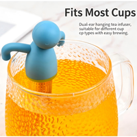 Nouveau filtre à thé en silicone en forme humaine, infuseur à thé simple en acier inoxydable, ensemble à thé, infuseur à thé créatif