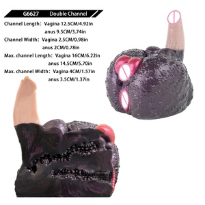 Masturbador Masculino de Silicona de Doble Canal G6627 Hyena Hip con Dildo de Animal, Vagina Real, Bolsillo para Pene, Fetiche, Estimulador de Pene, Muñeca Sexual - Product Image 6
