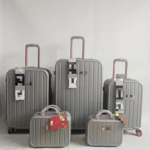 12/14/20/24/28 zoll bordgepäck-set damen und herren abs-kofferset reisetasche mit individuellem logo
