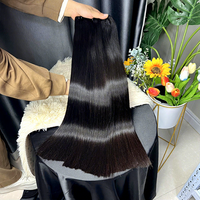 Paquete de Cabello Peruano Virgen de Grado 12A, Doble Trama, Liso Natural, Cabello Vietnamita Crudo al por Mayor, Cabello Humano con Cutícula Alineada, Proveedor de Cabello