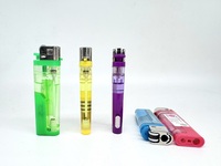Briquet LED personnalisé avec logo, rechargeable, en plastique, briquet à silex, briquet Clipper, briquet à cigarettes pas cher