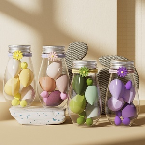 Éponge de maquillage lavable XUNFUJI en forme de <span class=keywords><strong>gourde</strong></span>, houppette en forme de goutte d'eau, coussin d'<span class=keywords><strong>air</strong></span> cosmétique avec impression de logo - Product Image 5