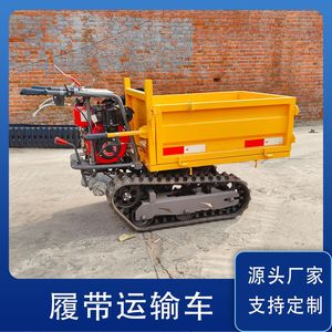 Mini Track <b>Transport</b> Vehicle Hydraulic Lifting Gasoline Powered Steel Farm Use - Product Image 4