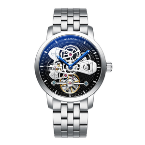 Montre mécanique automatique pour homme, cadran lumineux, design ajouré, réserve de marche, étanche, bracelet en alliage de haute qualité - Product Image 2