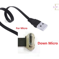 Cable de carga de datos OEM ODM, personalizado, plano, ultradelgado, ángulo hacia abajo, Micro tipo C, USB de 90 grados A USB, macho, cinta FPC