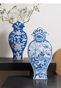 <span class=keywords><strong>Vase</strong></span> en céramique rose antique C586 de style chinois traditionnel avec motif floral Art Déco pour la décoration intérieure et les cadeaux d'affaires - Product Image 6