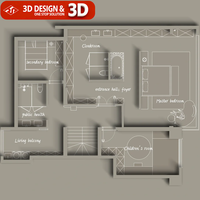 Servicio de Diseño de Interiores de Villas Modernas de Lujo con Renderizado 3D, Solución de Diseño Gráfico para Decoración del Hogar