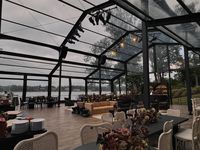 Tente de mariage de luxe en PVC transparent avec structure en alliage d'aluminium, tente de réception extérieure transparente pour événements