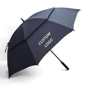 Rain <b>Umbrella</b> with Double Canopy for Men With Logo Printing Large Windproof <b>Umbrellas</b> Semi Automatic Open Oversize - Product Image 5