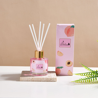 Difusor de Aroma para el Hogar, Botella de Vidrio de 50 ml, Aroma Frutal, Aceite Esencial para Difusores de Varillas