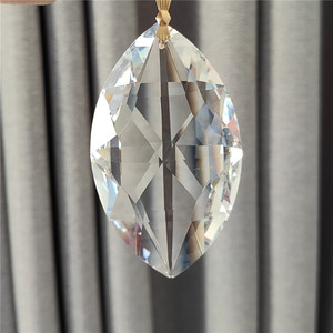 Fabricant en gros de cristaux blancs transparents 50 #   Accessoires d'éclairage pour rideaux de <span class=keywords><strong>porte</strong></span>, perles de lampe en cristal de forme <span class=keywords><strong>marquise</strong></span> - Product Image 2