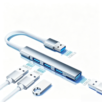 Base de Conexión USB 3.0 2.0 de Aluminio 4 en 1 con 4 Puertos, Estación de Acoplamiento USB de Alta Velocidad para Transferencia de Datos para PC, Laptop, Computadora