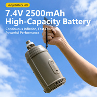 Pompe à air sans fil double moteur AeroMara 55W 45L/min, rechargeable avec 3 heures d'autonomie pour accessoires de tente de camping en extérieur