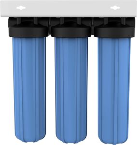 Filtros de Agua al por Mayor Big Blue Triple para Toda la Casa 20" x 4.5" de Acero Inoxidable, Portátiles, Manuales, para Bacterias, Metales Pesados, Uso Exterior, RO - Product Image 2