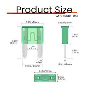Kit d'assortiment de mini-fusibles à lame, 100 pièces, 2A-35A, avec extracteur de fusibles, pour automobile, voiture, camion, SUV, moto - Product Image 3