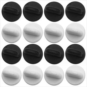 Cierre de hebilla redondo de goma en blanco y negro para hacer pulseras, accesorios de joyería DIY, forma redonda de goma suave FT03 - Product Image 5