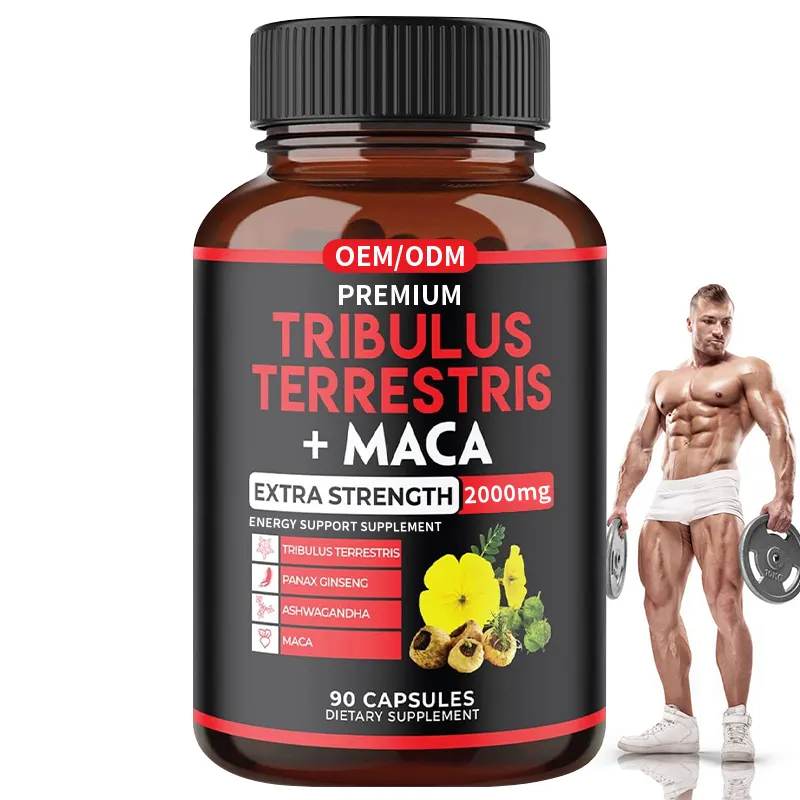 Best Selling Products OEM Private Label Energy Supplement Support For Stamina Premium Tribulus Terrestris Maca Capsule