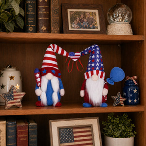 Gnomos Patrióticos <span class=keywords><strong>del</strong></span> Día de <span class=keywords><strong>la</strong></span> Independencia <span class=keywords><strong>del</strong></span> 4 de Julio, Adornos de Gnomo de Peluche con Bandera Americana para el Día de los Caídos en EE. UU., Decoración para el Hogar - Product Image 1
