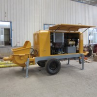 Pompe à béton électrique sur remorque MINLE HBTS20-8-30 20m³/h 30kW Hydraulique Bolseen pour petites constructions rurales