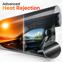 Película para Ventanas con Tecnología de Pulverización Magnetrónica Sin Metales, VLT10-70%, IRR85%+, Rechazo de Calor, Bloqueo UV99%, Protección UV para Automóviles