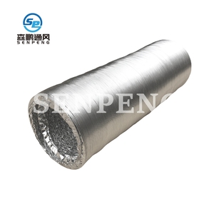 Vendita diretta dalla fabbrica in alluminio singolo/doppio strato ignifugo Non isolato durevole foglio di alluminio <span class=keywords><strong>flessibile</strong></span> condotto di ventilazione - Product Image 4