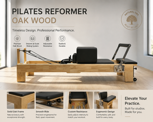 Reformer Pilates en Bois de Chêne Durable pour Yoga, Entraînement Physique, Multifonctionnel, Écologique et Sain - Product Image 3