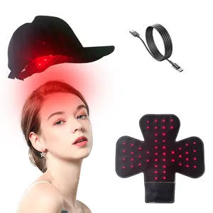 Topi terapi lampu merah untuk pertumbuhan rambut 48 manik lampu 650nm meringankan kepala kelelahan terapi lampu merah untuk rambut