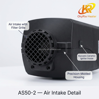 Chauffage au diesel OkyRie AS50-2 5KW 17000BTU pour camping-car, bateau, caravane, cabane, chauffage de stationnement au diesel