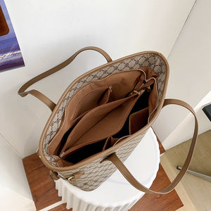 Bolso Tote de PU para Mujer, Diseño Geométrico, Cierre de Cremallera, Portátil, Anti-Robo, de Poliéster, de Diseño - Product Image 2