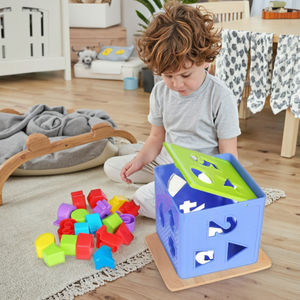 Jouet éducatif en plastique pour bébé, boîte de tri, d'empilage et d'assemblage, <span class=keywords><strong>cube</strong></span> d'activités, boîte de formes - Product Image 6