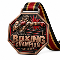 Médailles d'usine personnalisées avec logo 3D Or Argent Bronze Arts Martiaux Médailles Métalliques Récompenses Sportives Médailles Personnalisées de Championnat de Boxe