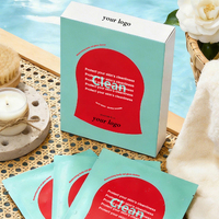Gant exfoliant pour le corps au sel marin, pré-imprégné, pour nettoyage en profondeur, éliminateur de peaux mortes, tampon exfoliant