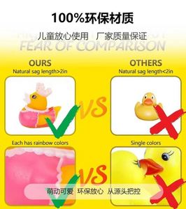 Promotional Custom Easter Rubber Ducks Mini 2" Bunny Duckies <b>Bath</b> Toys Bulk Bathtub Squeaky Tub Swim Floating Duck Vinyl Toy - Product Image 5