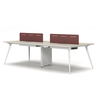 Meubles de bureau modernes, postes de travail en forme de L, cloisons de bureau, table ergonomique en bois avec armoire de rangement