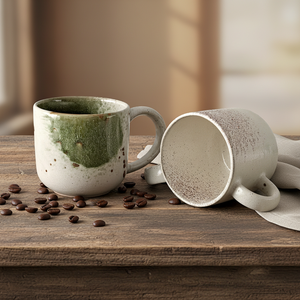 Taza de Cerámica <span class=keywords><strong>Vintage</strong></span> Hecha a Mano, Color Bajo Esmalte, Diseño Creativo, Asa, Apta para Lavavajillas y <span class=keywords><strong>Microondas</strong></span>, Regalo para el Hogar y la Oficina - Product Image 4