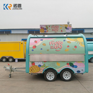 Gerobak Es Krim Keliling untuk Jajanan Jalanan, Kendaraan Penjual Yogurt Beku Kustom untuk Bisnis Katering Luar Ruangan - Product Image 4