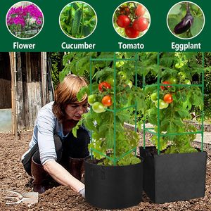 Giardino obelisco traliccio <span class=keywords><strong>balcone</strong></span> struttura per arrampicata <span class=keywords><strong>pianta</strong></span> giardinaggio fioriera Splicing impianto arrampicata Rack <span class=keywords><strong>con</strong></span> Grow Bag