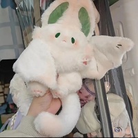 Peluche Lapin Blanc Volant Géant, Poupée Confort en Coton PP, Hauteur 35cm-45cm