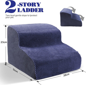 Hundetreppe Rampe für Betten Sofas – Hundetreppe mit Abnehmbarem, Waschbarem Cordbezug - Product Image 3