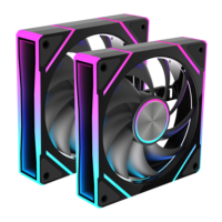 Ventilateur de refroidissement à roulement fluide AntarcChill 120 mm, 9 pales, LED RGB, débit d'air élevé 30,62 CFM, refroidissement de boîtier d'ordinateur, dissipateur thermique en plastique
