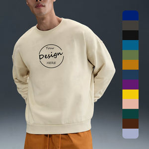 เสื้อสเวตเชิ้ตผู้ชายทรงหลวม ผ้าคอตตอนผสมโพลีเอสเตอร์ ระบายอากาศได้ดี ปักลายแบบแบน งานพรีเมียม ขายดี รับสั่งทำ - Product Image 1