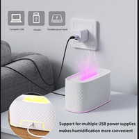 Petit diffuseur d'huiles essentielles d'aromathérapie de bureau, humidificateur à ultrasons à brume fraîche, mini humidificateur portable USB pour la maison et la voiture