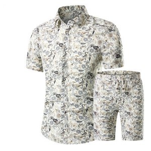 Venta al por mayor, camiseta <span class=keywords><strong>de</strong></span> manga corta <span class=keywords><strong>de</strong></span> algodón con estampado personalizado para hombre, camisa <span class=keywords><strong>de</strong></span> estilo playero - Product Image 3