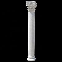 Colonne ronde en marbre blanc de Carrare gravée et personnalisée, style romain, en promotion, pour projets de villas et d'hôtels - Dougbuild Factory