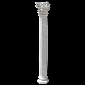 Colonna Rotonda in Marmo Bianco di <span class=keywords><strong>Carrara</strong></span> Incisa e Personalizzata, Stile Romano, di Tendenza, per Progetti di Ville e Hotel - Produzione Dougbuild - Product Image 2