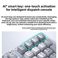 Logitech K98M/S Full Key Hot Plug AI Customized 104 Keys Monochrome Backlit Mechanical Dual Mode Keyboard