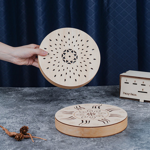 Tambour à sons de la pluie portable de 8 pouces, simulateur de sons naturels, instrument de musique, thérapie sonore, guérison, méditation, yoga - Product Image 5