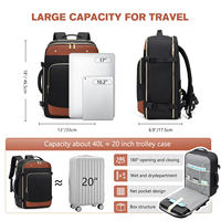 Sac à dos de voyage décontracté minimaliste de grande capacité, personnalisable/OEM, multifonctionnel, imperméable, pour ordinateur portable